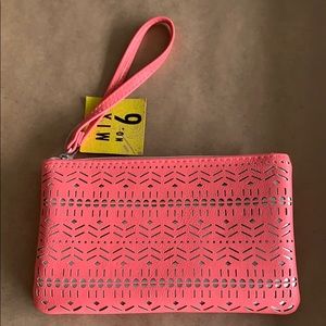 NEW peach wristlet headphone hole